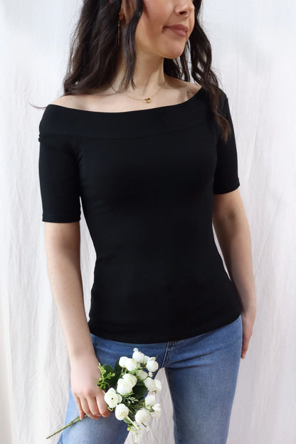 Off the Shoulder Top | Black