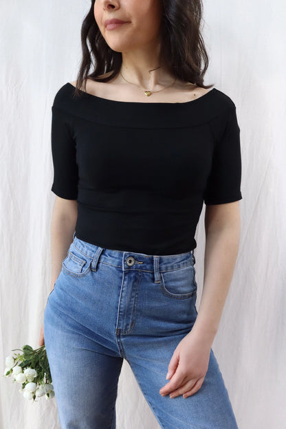 Off the Shoulder Top | Black