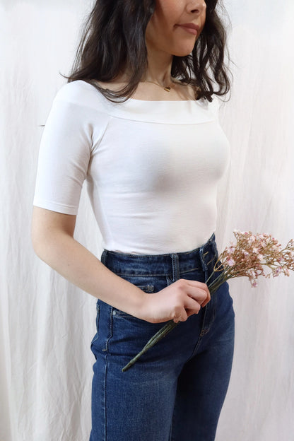 Off the Shoulder Top | White