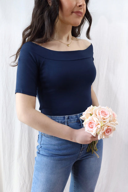 Off the Shoulder Top | Blue