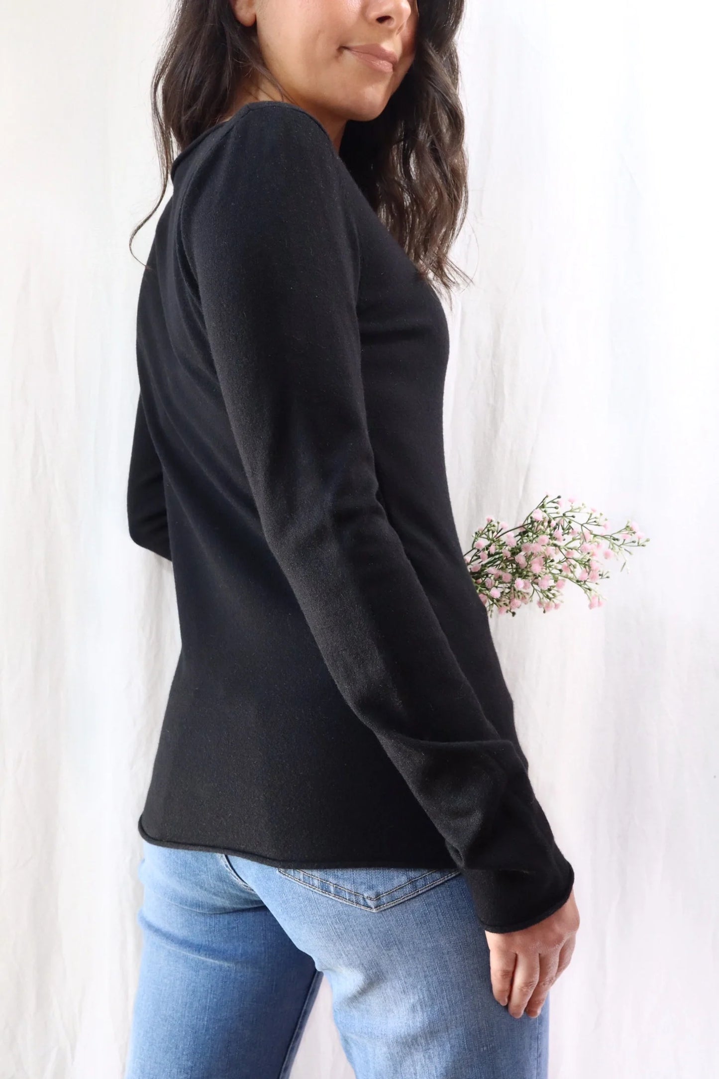 Boat Neck Sweater | Black