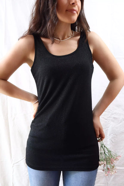 Sparkling Tank Top | Black