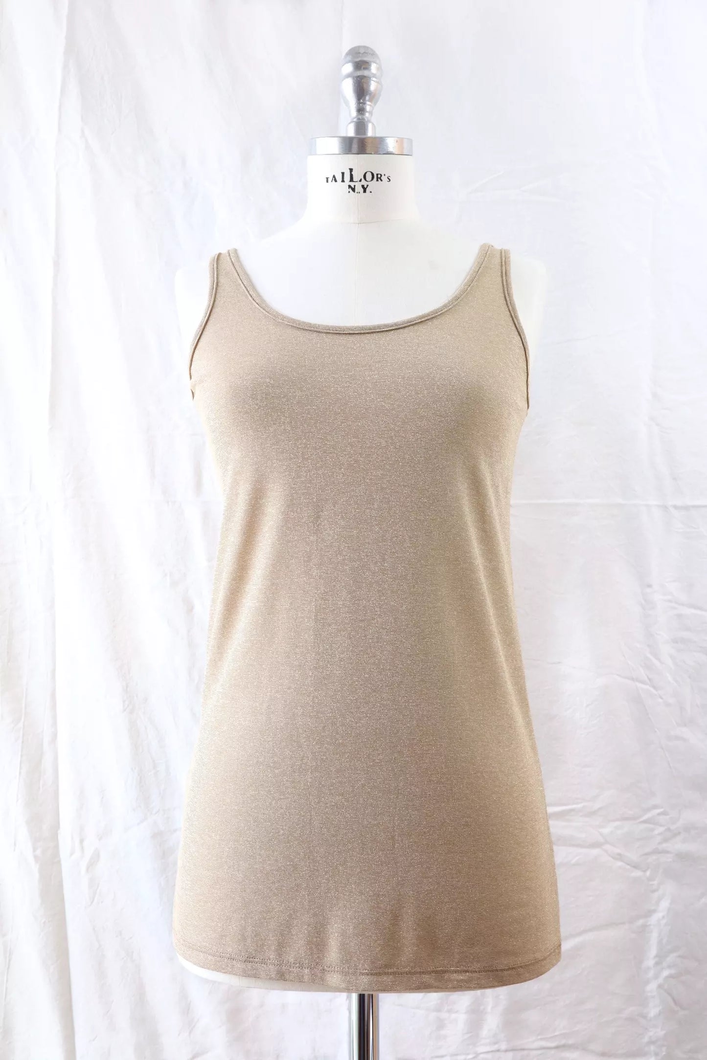 Sparkling Tank Top | Beige