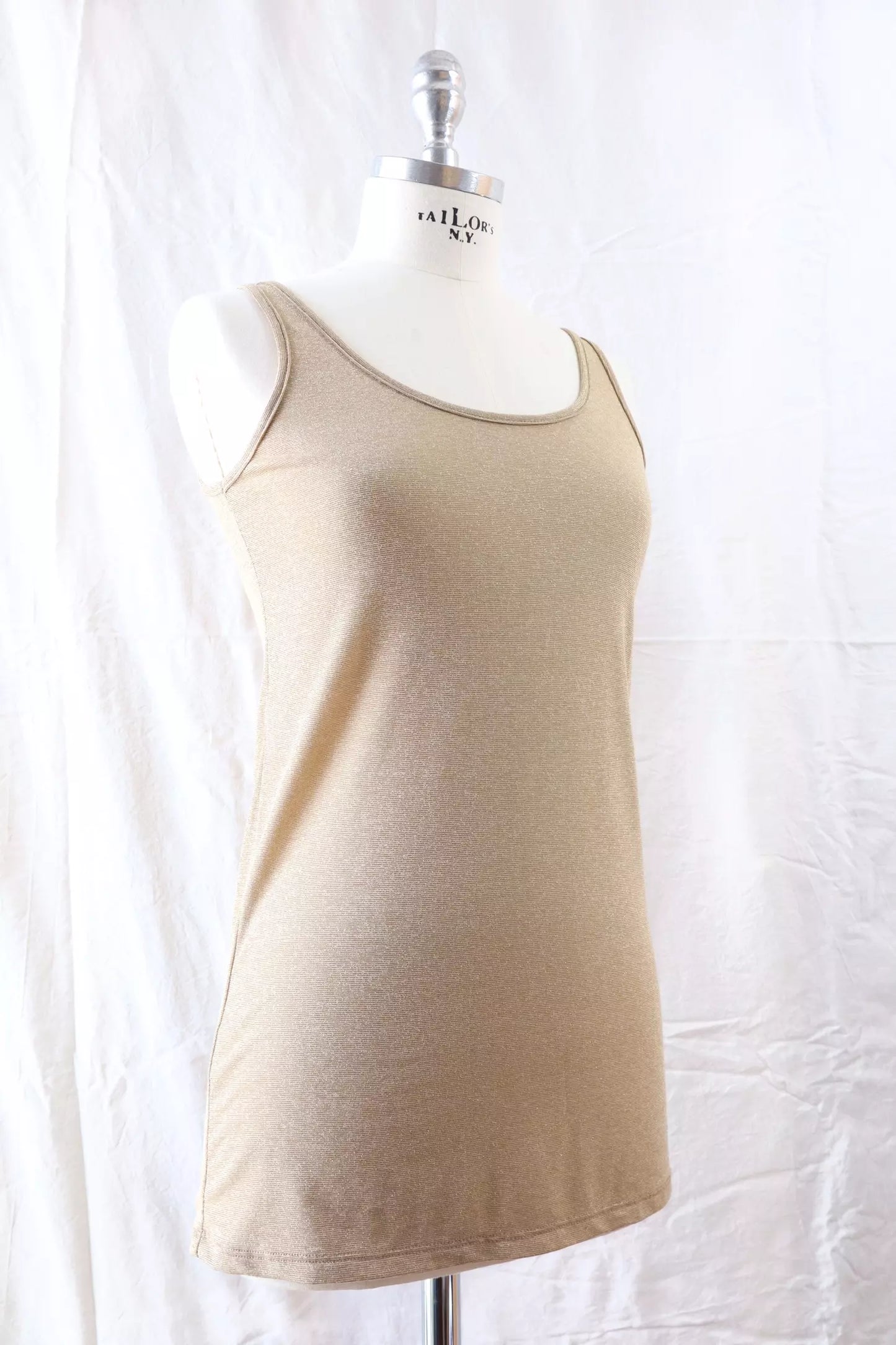 Sparkling Tank Top | Beige