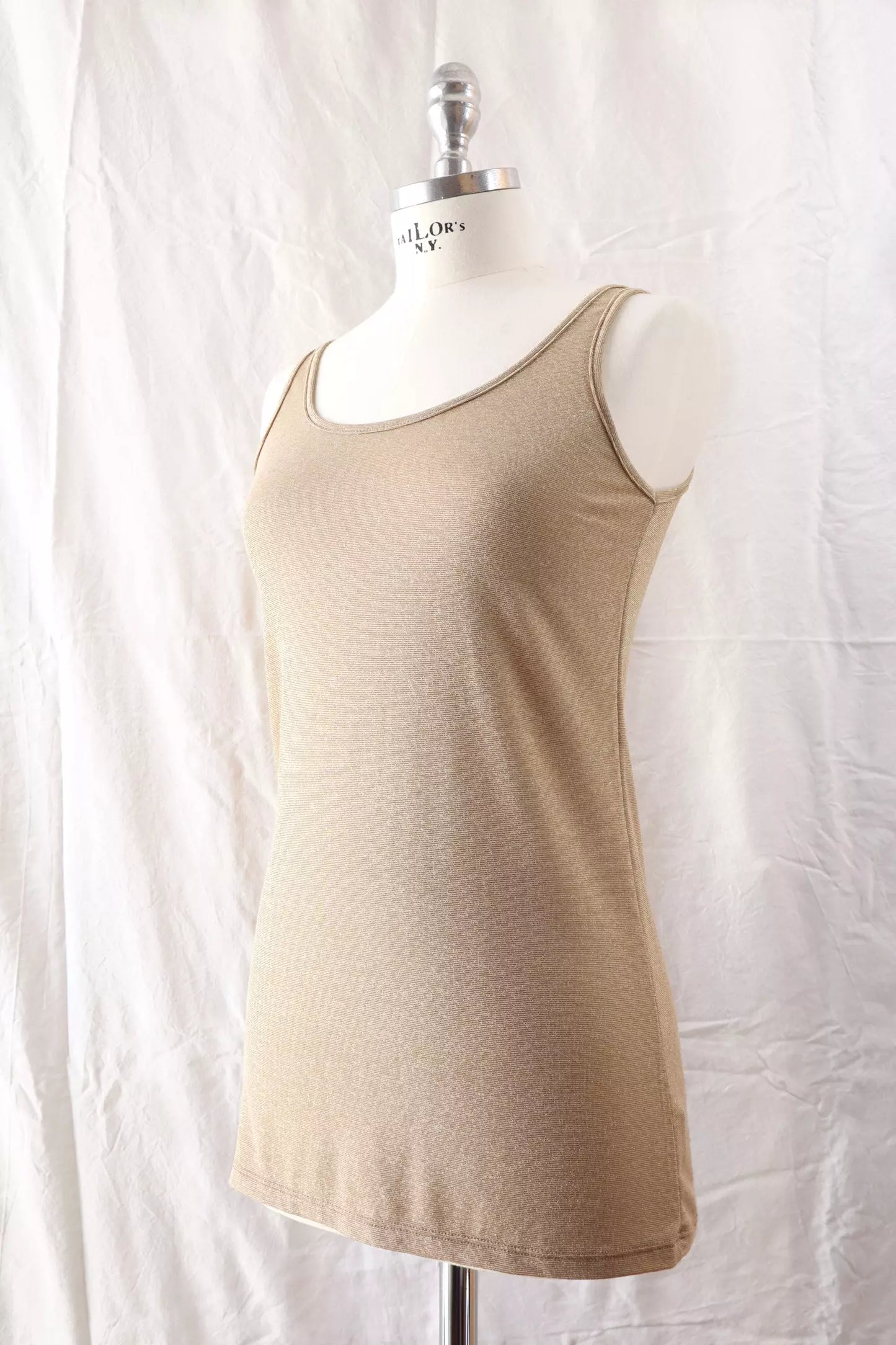 Sparkling Tank Top | Beige