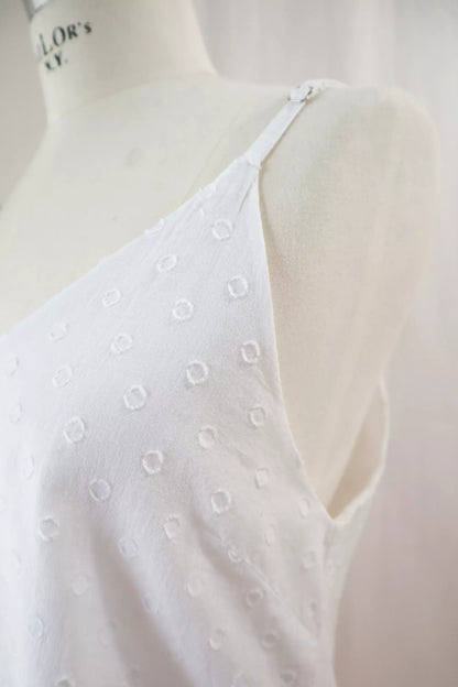 Pure Cotton Top with Polka Dots Embroidery