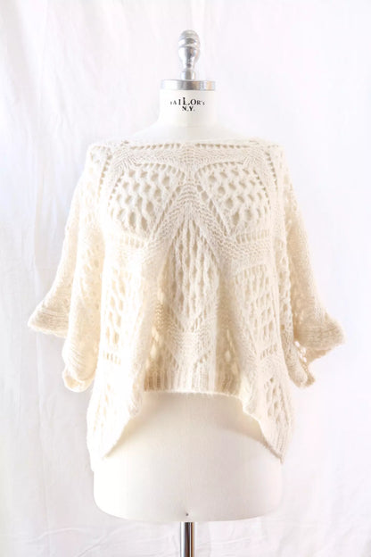 Pullover in Maglia Traforata | Beige