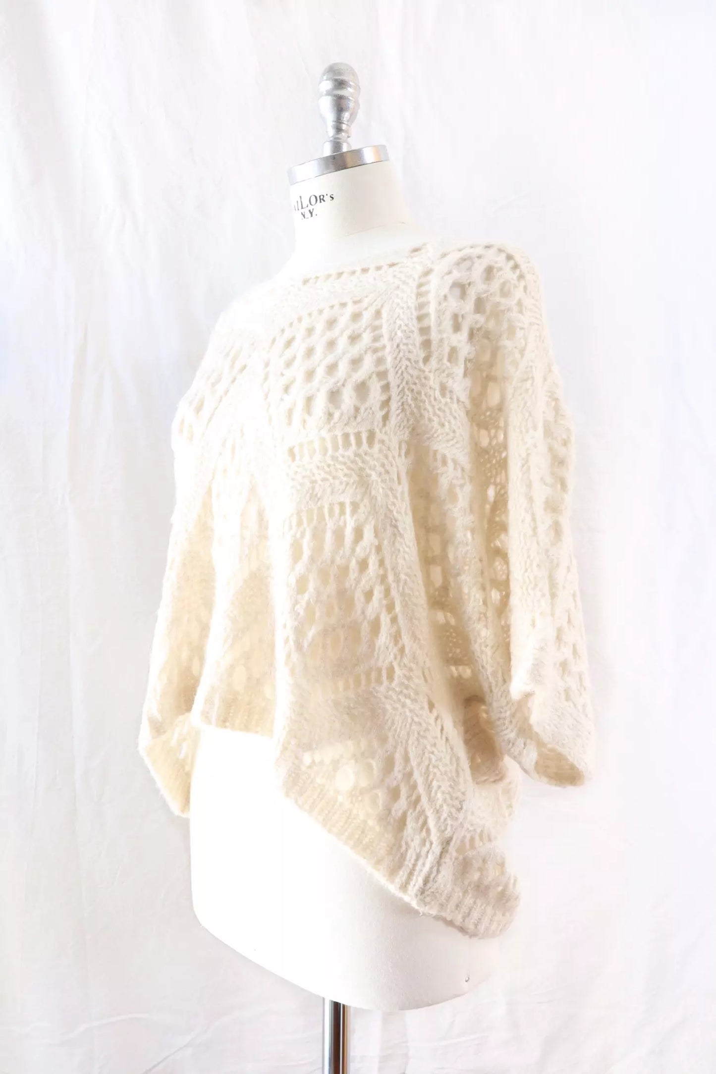 Hole-knit Sweater | Beige