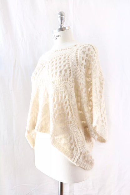 Pullover in Maglia Traforata | Beige