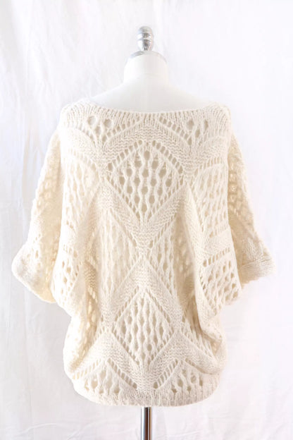 Hole-knit Sweater | Beige