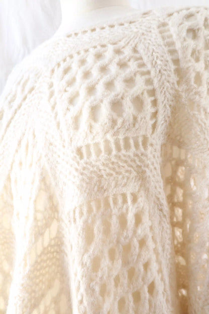 Hole-knit Sweater | Beige