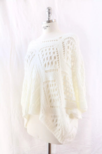 Hole-knit Sweater | White