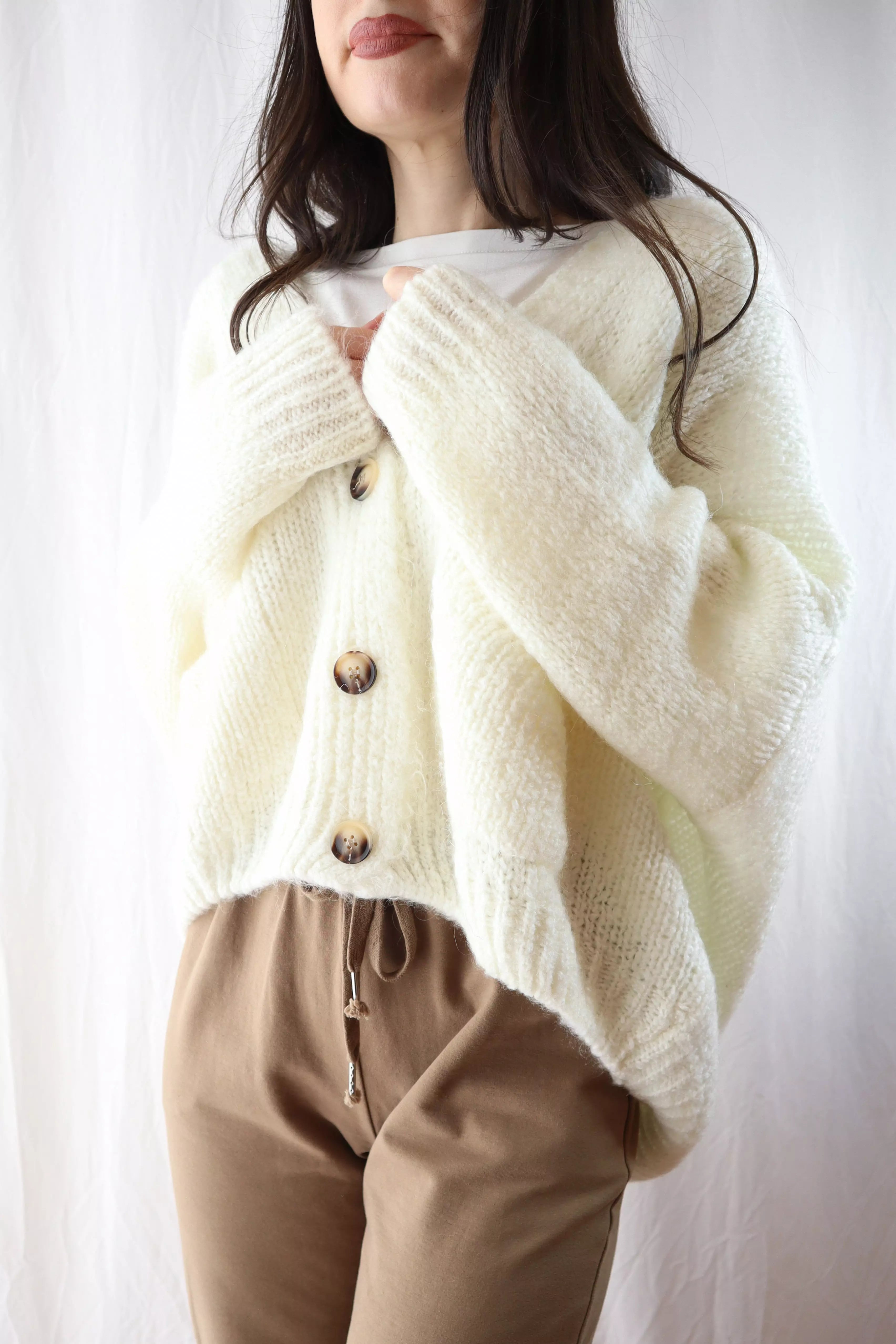 OVERSIZED MOHAIR CARDIGAN - カーディガン