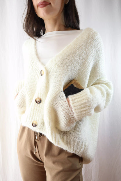 Oversized Mohair-blend Cardigan