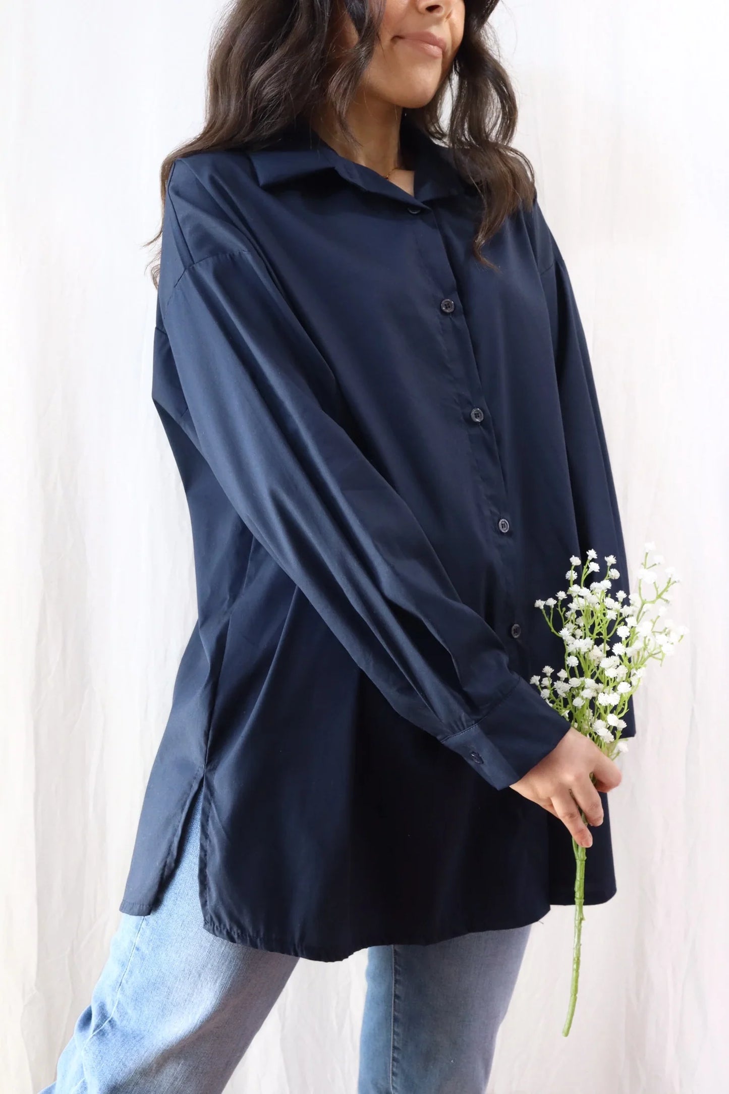 Camicia Oversize | Blu