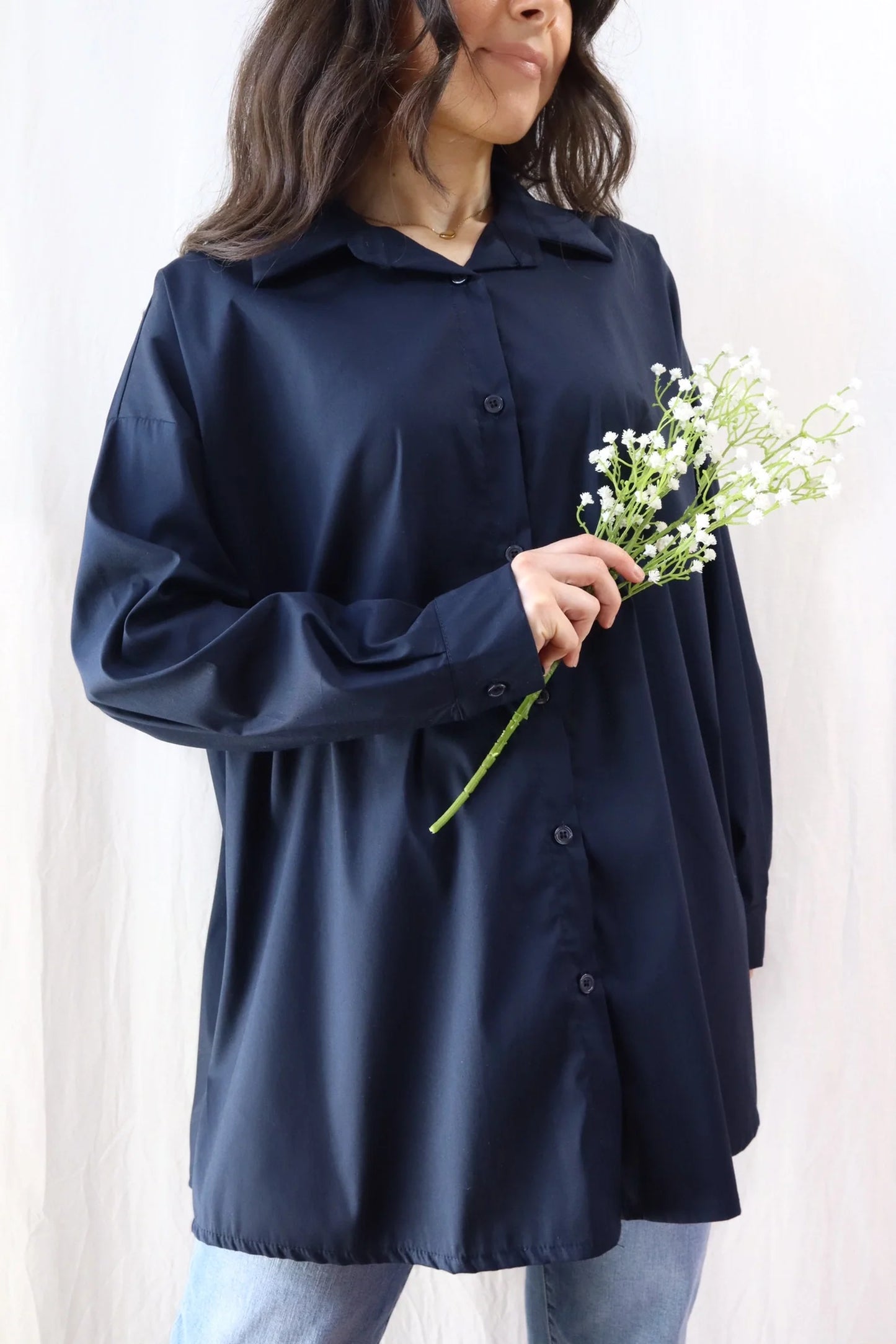 Oversized Blouse | Navy Blue