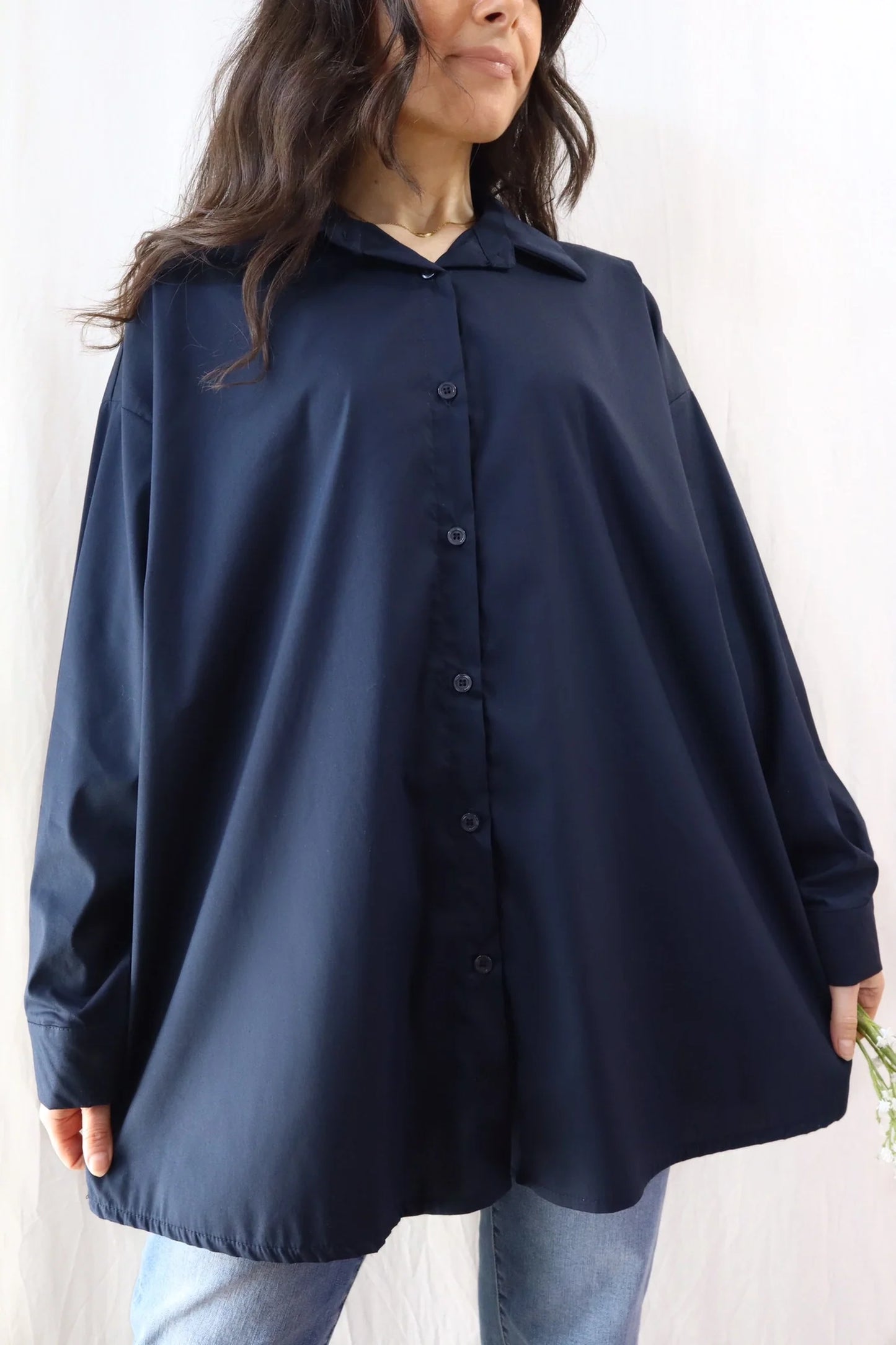 Camicia Oversize | Blu