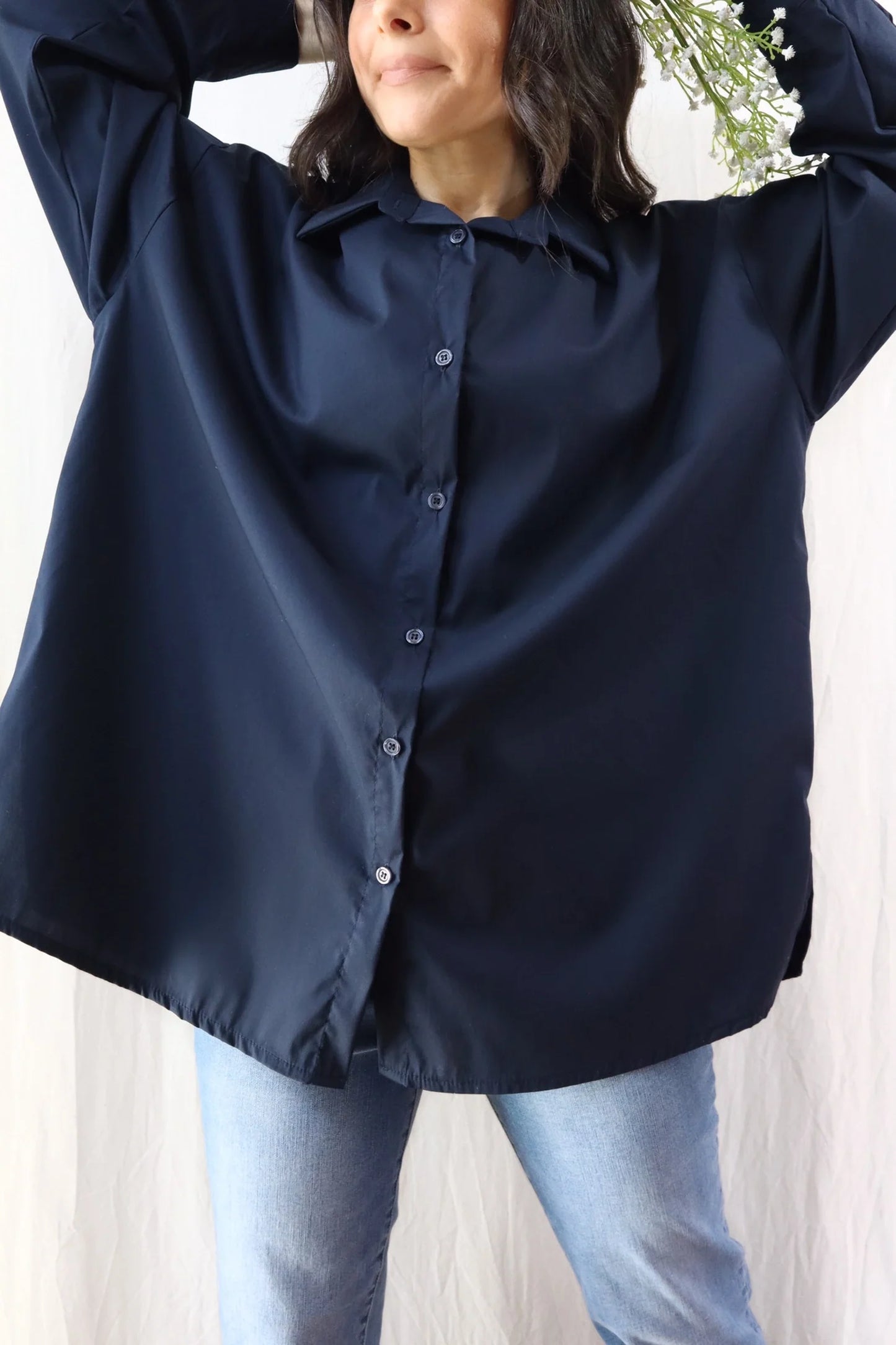 Camicia Oversize | Blu