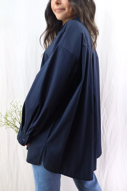 Camicia Oversize | Blu