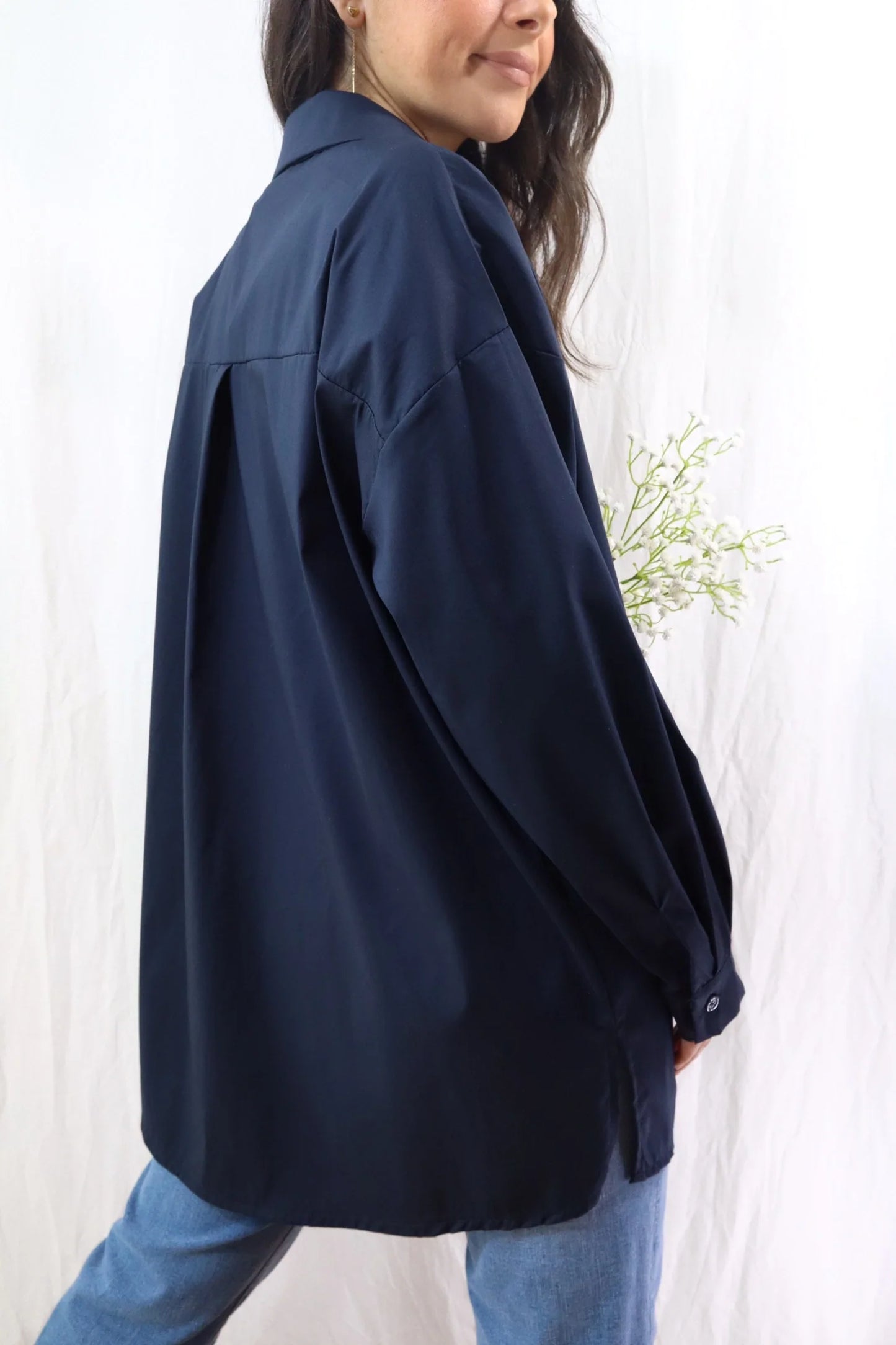 Oversized Blouse | Navy Blue