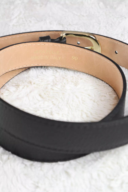 Made in Italy Leather Belt | Black