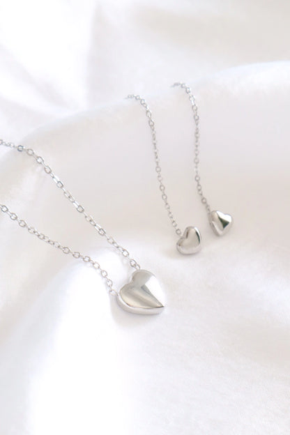 Heart Necklace | Silver Color