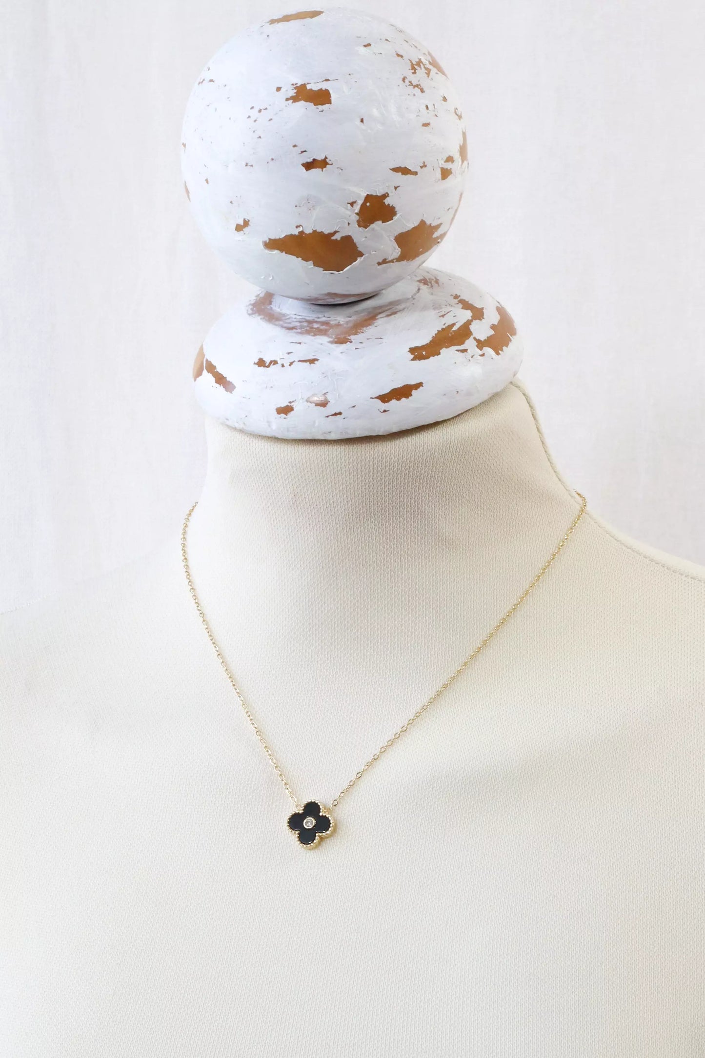 Collana con Quadrifoglio e Diamantino