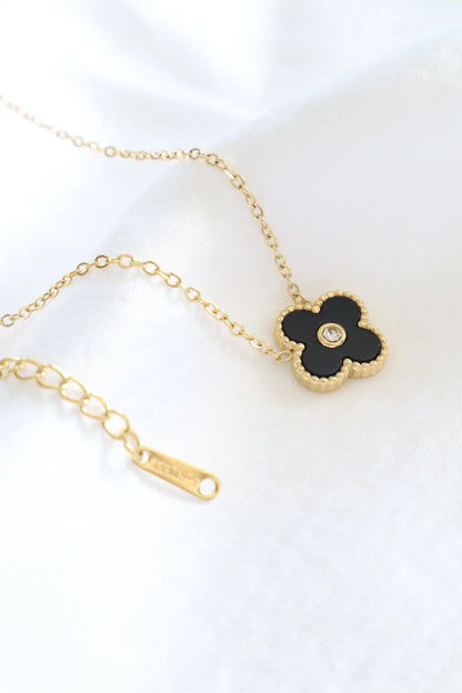 Four Leaf Clover and Diamond Necklace