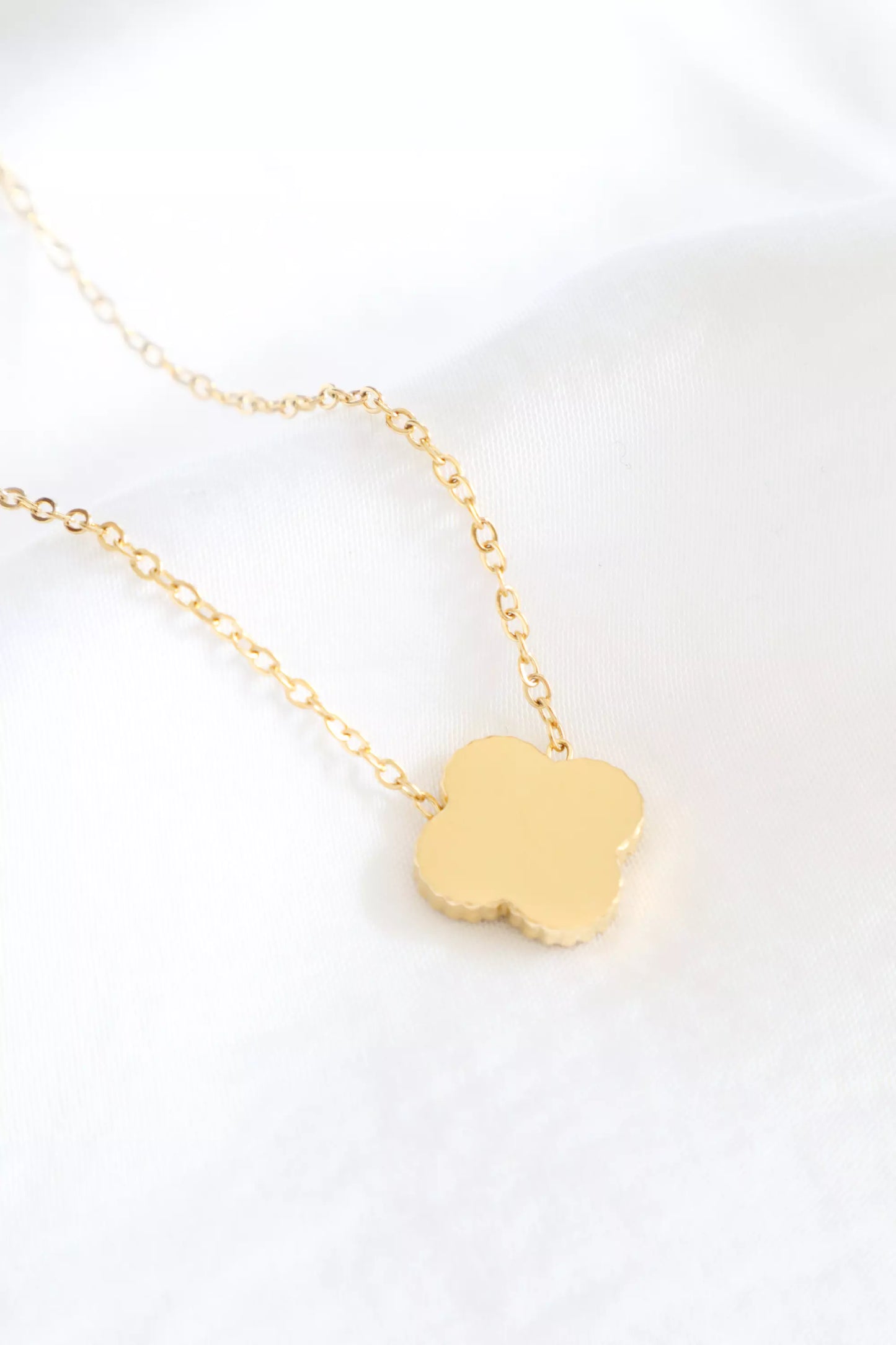 Four Leaf Clover and Diamond Necklace