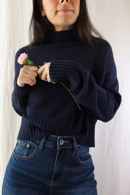 Turtleneck Sweater | Blue