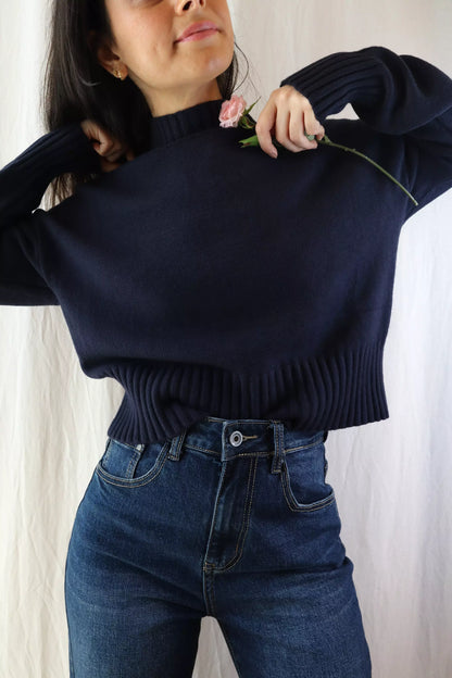 Turtleneck Sweater | Blue