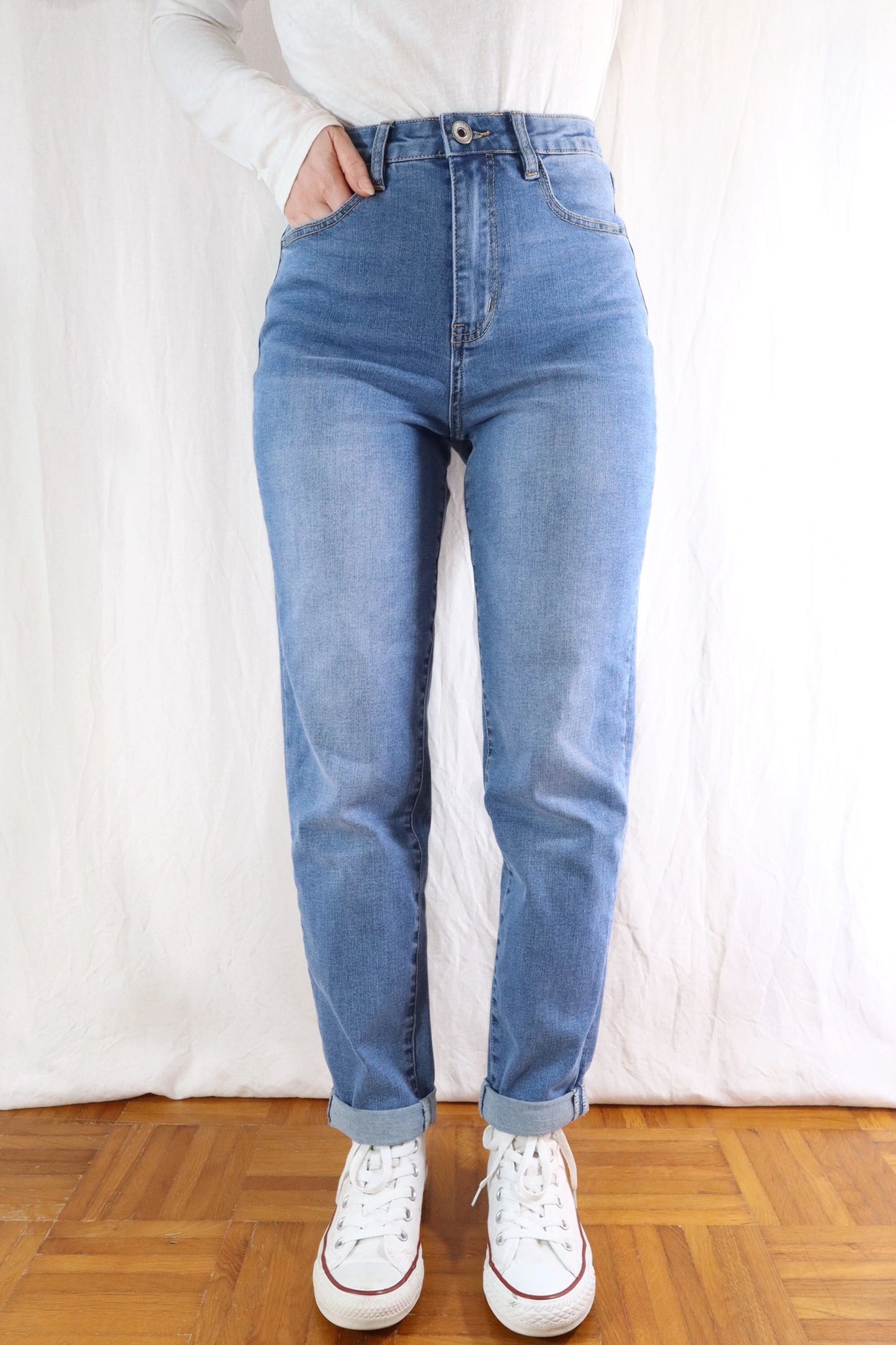 Jeans Slim Mom | Lavaggio Chiaro