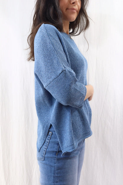 Maglia in Cotone con Maniche a Tre Quarti | Jeans